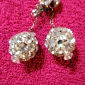 VINTAGE RHINESTONE DANGLE EARRINGS